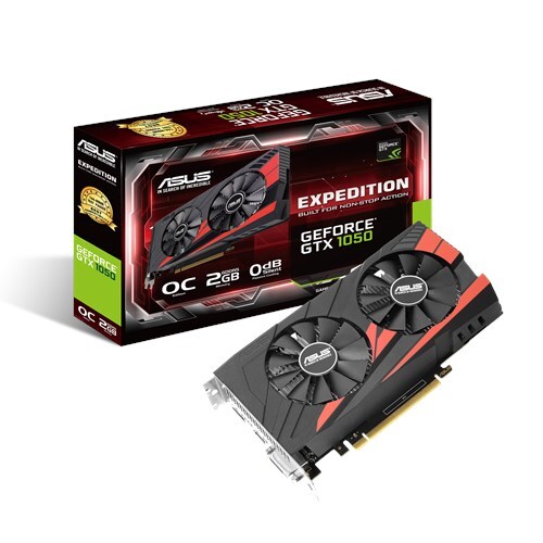 Card đồ họa Asus EX-GTX1050-O2G (NVIDIA Geforce/ 2Gb/ DDR5/ 128 Bits)