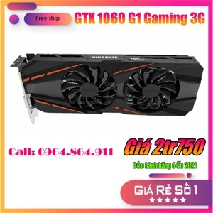 Card đồ họa Gigabyte GTX1060G1 Gaming 3GD (NVIDIA Geforce/ 3Gb/ DDR5/ 192Bit)