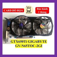 Card đồ họa GPU NVIDIA GeForce GTX 650 Ti GDDR5 2GB, 128bit memory, core clock 1032Mhz - chính hãng bảo hành 3 tháng