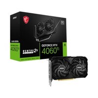 Card đồ họa MSI GeForce RTX 4060 Ti VENTUS 2X BLACK 16GB OC (DDR6/ 128 bit)