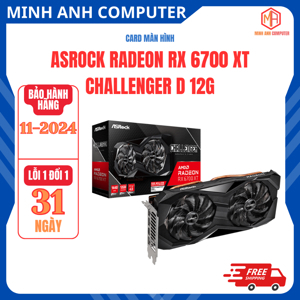 Card đồ họa - VGA Card ASRock Radeon RX 6700 XT Challenger D 12GB (RX6700XT CLD 12G)