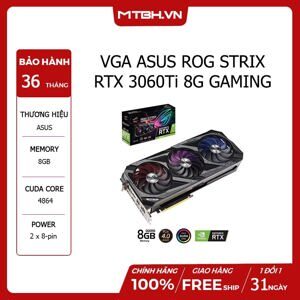 Card đồ họa - VGA Card Asus ROG STRIX RTX 3060 Ti 8G GAMING