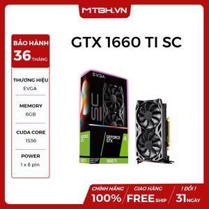 Card đồ họa - VGA Card Evga GeForce GTX 1660 Ti SC Ultra Gaming