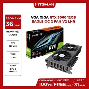 Card đồ họa - VGA Card Gigabyte GeForce RTX3060 N3060EAGLE OC-12GD