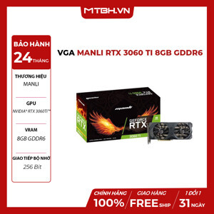 Card đồ họa - VGA Card Manli GeForce RTX 3060 Ti 8GB