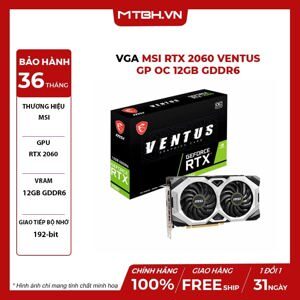 Card đồ họa - VGA Card MSI GeForce RTX 2060 Ventus GP OC
