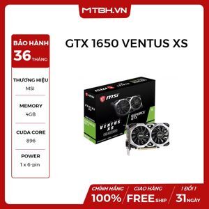 Card đồ họa - VGA Card MSI GTX 1650 Ventus XS 4G OC GDDR5