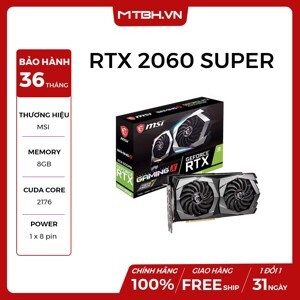 Card đồ họa - VGA Card MSI RTX 2060 Super Gaming X
