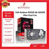 Card đồ họa VGA Radeon RX550 4G GDDR5 Afox Dual Fan (SVGAF-550/01), card đồ họa máy tính chính hãng