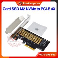 Card gắn ổ cứng SSD M2 NVMe máy tính PC, máy đồng bộ, Server, Mini PC, Micoro PC (không có khe M2) Full spieed GEN3 GEN4