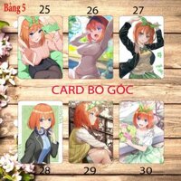 Card hình yotsuba Nakano Gotoubun no Hanayome 6 ảnh khác nhau Thẻ card yotsuba Nakano nhà có 5 nàng dâu - 6 card bảng 4