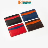 Card holder nam da bò pullup phối màu V150 Bụi leather