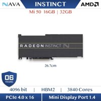 Card màn hình AMD Radeon Instinct Mi50 16GB / 32GB HBM2 băng thông 1.02 TB/s