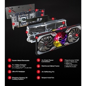 Card màn hình Asrock RX 6700 XT Phantom Gaming D-12GB OC