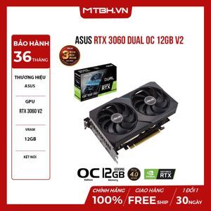 Card màn hình Asus Dual GeForce RTX 3060 V2 OC Edition O12GB GDDR6