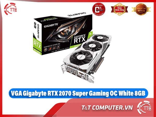 Card màn hình Gigabyte GeForce RTX 2070 SUPER GAMING OC WHITE 8GB GDDR6 (GV-N207SGAMINGOC WHITE-8GC)