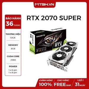 Card màn hình Gigabyte GeForce RTX 2070 SUPER GAMING OC WHITE 8GB GDDR6 (GV-N207SGAMINGOC WHITE-8GC)