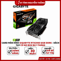 CARD MÀN HÌNH GIGABYTE RTX2060 GTX1660 SUPER 6GB DDR6 - XÁCH TAY CŨ NO BOX BH 1 THÁNG