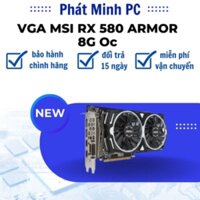 CARD MÀN HÌNH MSI RX 580 ARMOR 8G OC 2nd bảo hành 3 tháng.