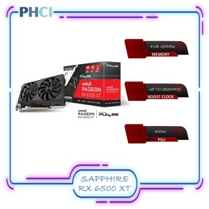 Card màn hình SAPPHIRE PULSE RX 6500 XT GAMING OC 4GB