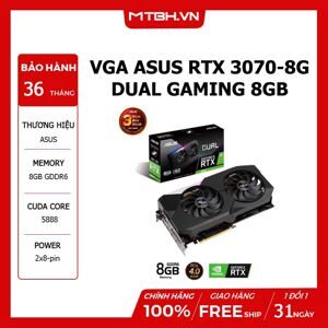 Card màn hình VGA Asus RTX 3070 8G GDDR6 Dual (DUAL-RTX3070-8G)