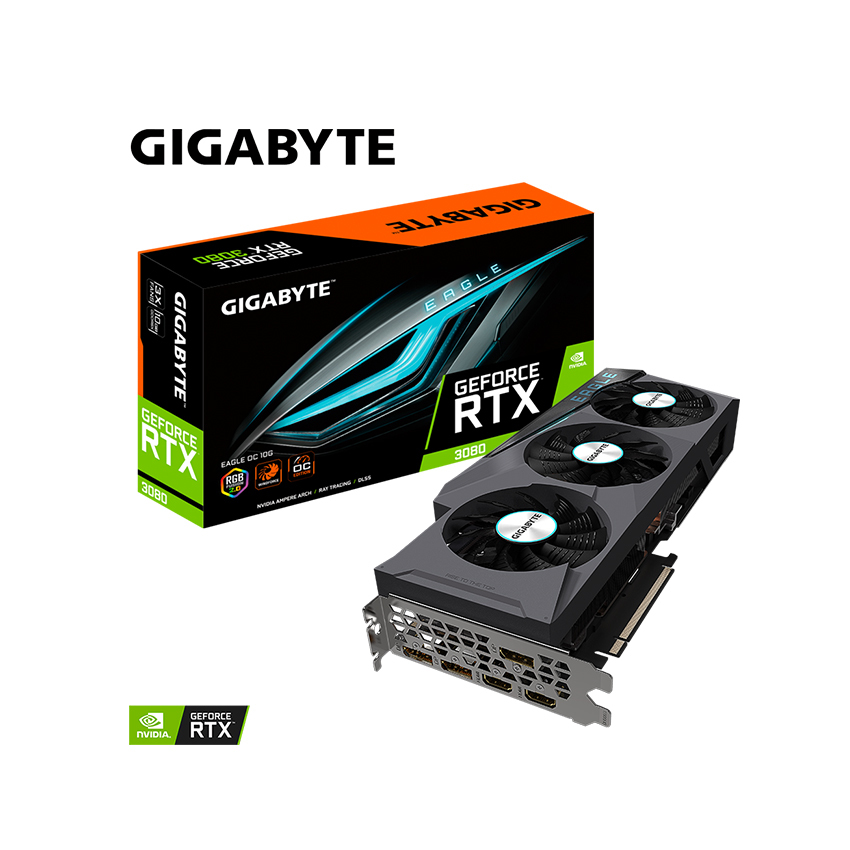 Card màn hình Vga GIGABYTE RTX 3080 EAGLE 10G (GV-N3080EAGLE-10GD)