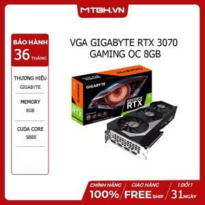 Card màn hình VGA Gigabyte RTX 3070 8G GDDR6 Gaming OC (GV-N3070GAMING OC-8GD)