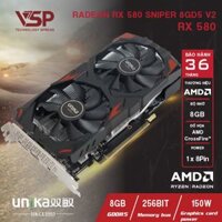 Card màn hình VGA UNIKA SNIPER RX580 8G 2 Fan