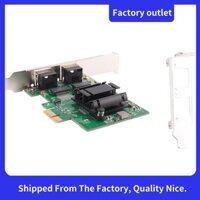 Card mạng 2 cổng Gigabit PCIe 1000M Cổng kép Bộ chuyển đổi PCI Express Ethernet với thẻ LAN NIC 82571EB cho Windows