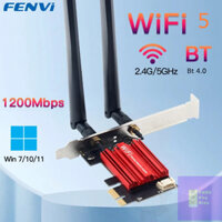 Card mang Card wifi Bluetooth Fenvi Wifi 5 Pci-e Không Dây Ac1200 Băng Tần Kép 2.4G/5GHz 802.11ac Cho máy tính