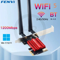 Card mang Card wifi Bluetooth Fenvi Wifi 5 Pci-e Không Dây Ac1200 Băng Tần Kép 2.4G/5GHz 802.11ac Cho máy tính