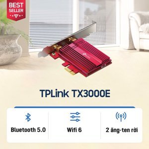 Card mạng không dây TP-Link Archer TX3000E (PCI-Express Wi-Fi 6 và Bluetooth 5.0)