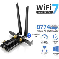 Card mạng PCIe Wifi 7 intel BE200 tốc độ 8774 Mbps 6Ghz 5Ghz Bluetooth 5.4