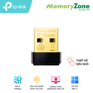 Card mạng USB TP-Link TL-WN725N 150Mbps Wireless N Nano