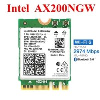 Card Mạng WIFI Intel AX200 5.0 Ghz chuẩn wifi 6 - Bluetooth 5.0 Hỗ Trợ Laptop , PC