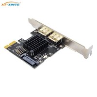 Card Mở Rộng Chuyển Đổi PCI-Express x1 Sang eSATA + USB 2.0 9pin SATA 15pin 6Gbps Cho Máy Tính