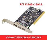 Card mở rộng PCI ra 2 cổng 1394B, 1394A chip Ti