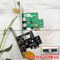 Card PCI-E 1x to 2 port USB 3.0 Chip Ti TUSB7340. Mở rộng 2 cổng USB cho máy tính đồng bộ PC nối ổ cứng USB Flash máy in