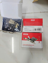 Card PCI-E to RS232 2Port Unitek Y-7504B (Y-7504BBK01), dùng được cho miniPC