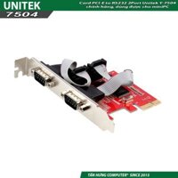 Card PCI-E to RS232 2Port Unitek Y-7504 chính hãng, dùng được cho miniPC