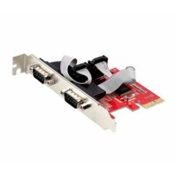 Card PCI E to RS232 Unitek Y 7504 Chính Hãng (Card PCI E to 2 cổng RS232 Com 9 chân) chip taiwan