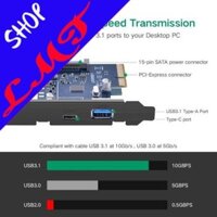 Card PCI Express sang 2 cổng USB 3.1 Type C và USB 3.0 Ugreen 30774 chính hãng