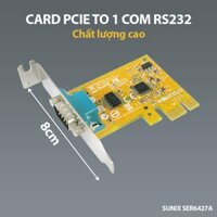 Card PCI express to 1 Port COM RS232 Serial DB9 chính hãng DELL SUNIX SER6427A chip SUN2212 cho máy công nghiệp PLC, CNC
