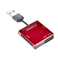 Card Reader Cliptec RZR507 - Đỏ - Hàng chính hãng