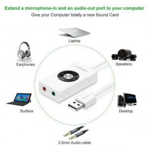 Card sound USB 2.0 to 3.5mm Ugreen UG-30448