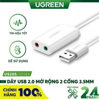 Card sound USB 2.0 to 3.5mm chính hãng Ugreen 30143