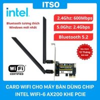 Card WIFI 6 Intel AX200 sử dụng khe cắm PCI