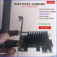 Card wifi ax200 có tản nhiệt nhỏ dành cho máy tính bàn