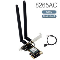 CARD WIFI INTEL AC 8265/7260 2.4GHZ 5GHZ BLUETOOTH 4.2 + ANTEN