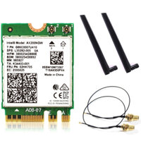 Card WiFi Intel AX200 802.11ax (2400Mbps) Wi-Fi 6 ( đã bao gồm card chuyển PCIE và râu Wifi)